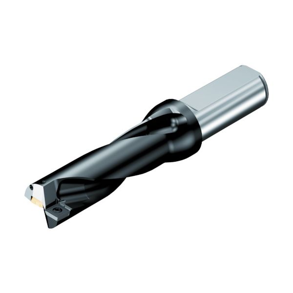 サンドビックメーカーお問い合わせ：0120-350-930【特長】●入口で段階的に食い付くパーフェクトなバランス切削により、テーブル送りを最大2倍、加工穴精度向上します。●ワイパーチップ適用により、優れた加工面粗さを実現可能です。●ドリル回転、ワーク回転どちらにも対応可能です。【用途】●被削材:鋼、ステンレス鋼、鋳鉄、非鉄金属、耐熱合金、高硬度材。【仕様】●シャンク径(mm)：25●溝長(mm)：56●刃径(mm)：18.5●全長(mm)：131●適合チップ：880-0303W05H-P-GM●有効加工深さ：3D●半径方向の調整量(最大)：0.4●l4：56●l3s：59●l2：131●l1s：75●DMM：25●Dc：18.5【原産国】スウェーデン