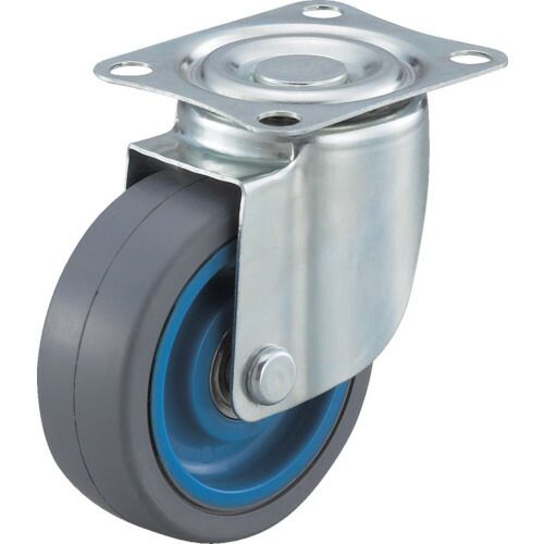 【即納在庫品】「直送」ワコー ALG-100-NRB エアーキャスター 自在車 100mm ゴム車 ALG100NR ALG100NRB