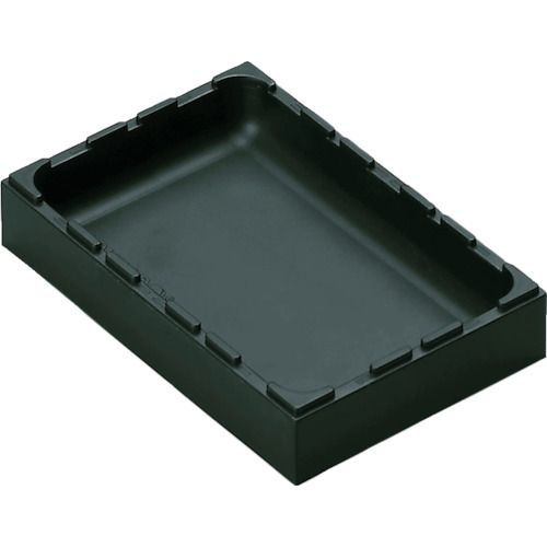 【特長】●汎用性のあるタイプです。●パーツ、部品の収納、保管に最適です。●ボックスの突起により積み重ね可能です。●組み合わせは自由自在です。【用途】●キャビネット内、事務机内の整理整頓に。【仕様】●色：黒●外形寸法(mm)間口：96●外形寸法(mm)奥行：144●外形寸法(mm)高さ：26.5●有効内寸(mm)間口：85●有効内寸(mm)奥行：133●有効内寸(mm)高さ：18【仕様2】●ボックスタイプ【材質／仕上】●ABS樹脂【原産国】ドイツ