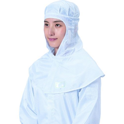 【特長】●超導電性加工繊維を使用しています。 ●2/1の綾織生地を使用して着衣快適性を高めつつも、低コストを実現しました。【用途】●クリーンルーム内での作業に。【仕様】●色：ホワイト●サイズ：フリー【仕様2】●ISO Class5(Fed/STDクラス100)相当【材質／仕上】●ポリエステル【注意】●ウェアは別売です。●クリーンパックではありません。【原産国】中国