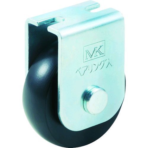【特長】●門車や重量車など多用途にご使用いただけます。【用途】●工場、学校などの開き戸用門扉などに。【仕様】●許容荷重(daN)：156●許容荷重(kgf)：160●車輪径(mm)：50●車輪幅(mm)：20●取付高H(mm)：70●取付座A(mm)：45●取付座B(mm)：32●取付ピッチX(mm)：25●取付穴径P(mm)：8.2【仕様2】●シングルベアリング●枠：3価ホワイト●Eリングにて芯棒固定【材質／仕上】●車輪:ダクタイル鋳鉄●枠:スチール【原産国】日本