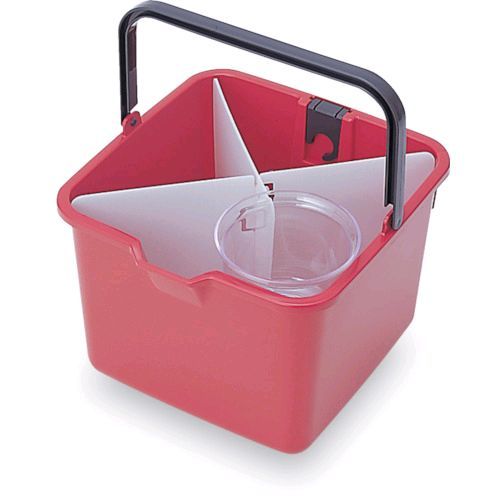 【即納在庫品】「直送」テラモト CE4470006 仕切り付きバケツ　エンジ