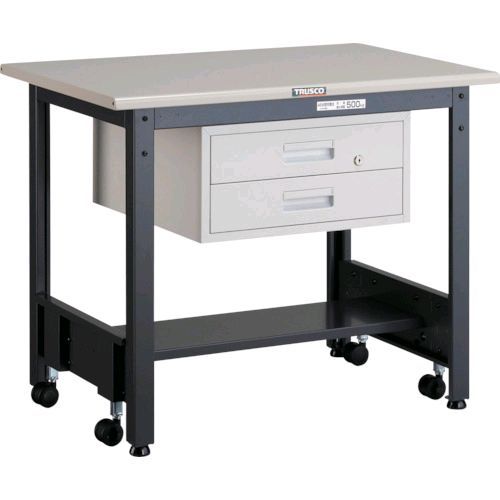 【特長】●移動に便利なキャスター内蔵の作業台です。●仕分けに便利な2段引出し付です。●引出しは使い勝手に応じて任意の場所に取り付け可能です。●作業台にキャスターが取り付けてあるため、移動が必要な際には簡単に移動することができます。また、作業...