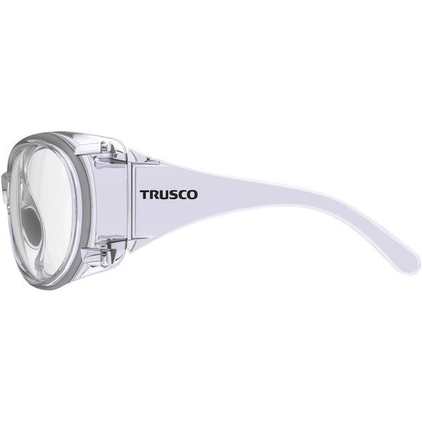 文具のブングットの【即納在庫品】「直送」TRUSCO FVG-C ワイドビュー2眼型保護めがねクリアタイプ PET−AFレンズ FVGC ワイドビュー2眼型保護めがねクリアタイプPET-AFレンズ 防護メガネ｜アングル2