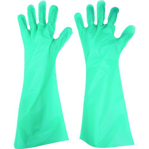 【即納在庫品】「直送」東京パック GL45S エンボス手袋ロング五本絞り　グリーン　S