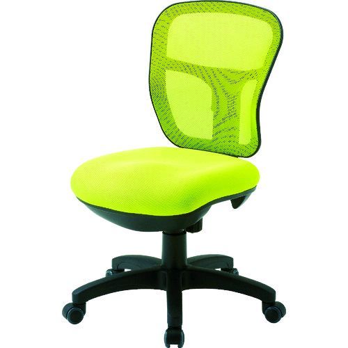 【個数：1個】トラスコ中山 TRUSCO MC2YG オフィスチェア MC−2 背面メッシュタイプ イ 414-3833 イエロー MC-2-YG 4989999185393