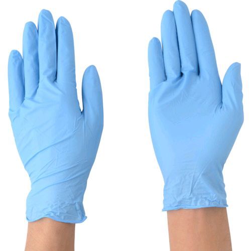 Nitrile Rubber Glove - 【即納在庫品】「直送」エステー NO981MB モデルローブニトリル使いきり手袋 粉つき Mブルー NO981