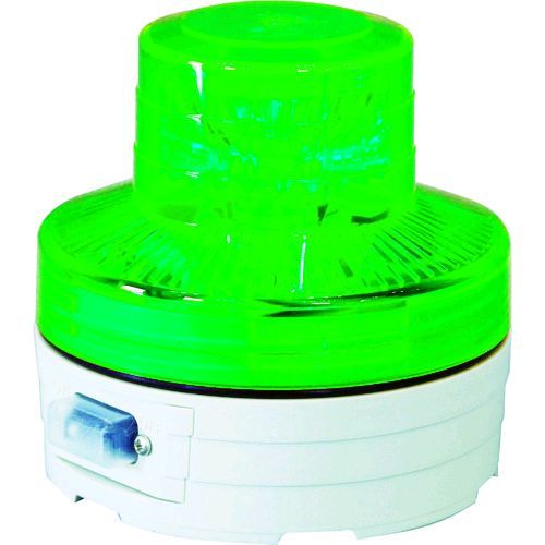 【あす楽対応】「直送」日動工業 NUAG 電池式LED回転灯ニコUFO 常時点灯タイプ 緑