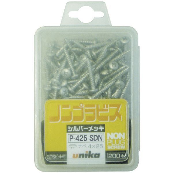 ユニカ PWS425MP プラグレスアンカー ノンプラビス ステンレス 座付ナベ頭 Bドリルナシ ミニパック PWS−425MP 15本