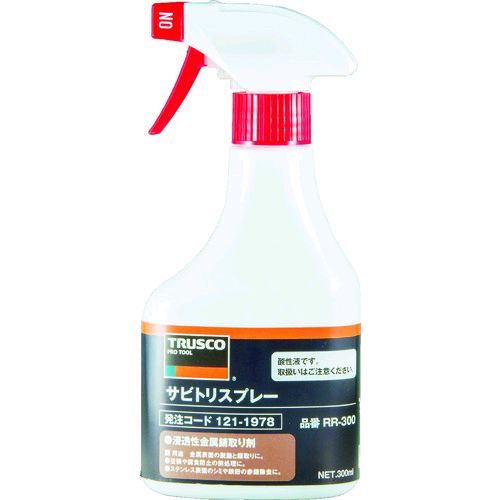 【特長】●リン酸を主成分とし、有機溶剤、界面活性剤を配合した無色透明液体です。●脱脂効果があります。【用途】●鉄鋼のサビ取りに。【仕様】●色：透明●容量(ml)：300【仕様2】●ノンガスタイプ●使用温度範囲：0〜40℃●スプレー後の状態：液状(水系)【材質／仕上】●主成分:リン酸、界面活性剤、水【原産国】日本