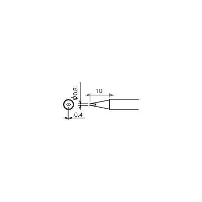 【即納在庫品】「直送」グット RX-80HRT-0.8D 替こて先　0．8D 1本＝1PK RX80HRT0.8D