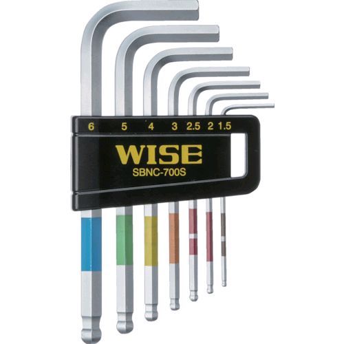 Wrenches - 【即納在庫品】「直送」ワイズ WISE SBNC-700S ボールポイントレンチ 7本セットNC 標準サイズ SBNC700S フジ矢 tr-1208541 120-8541 本締めが可能 FUJIYA