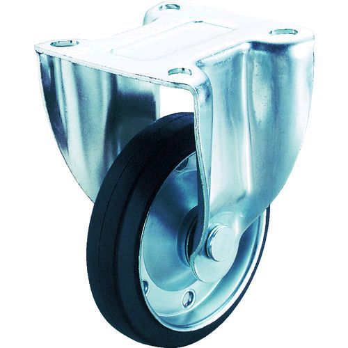 【即納在庫品】「直送」ユーエイキャスター SK-100W-P プレート式 固定 キャスター ゴム 車輪径100mm Jタイプ SK型 取付寸法90×50 80×45 SK100WP 379-7198