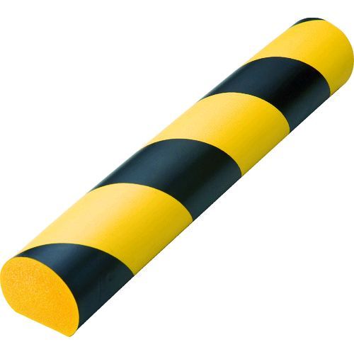 【即納在庫品】「直送」トラスコ中山 TRUSCO TAC114 安心クッション かまぼこ型 1本入り 黒／黄 415-7281