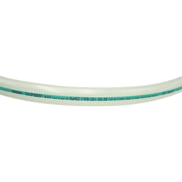 トヨックス TFB-12-5 食品用耐熱・耐圧ホース トヨフーズホース 内径12mm×外径18mm 長さ5m TFB−12−5 TFB125 TOYOX 2
