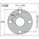 【あす楽対応】「直送」TRUSCO TFPS-10K20A-15 ガスケット　フランジ外パッキン　10K　20A　厚み1．5mmTFPS10K20A15