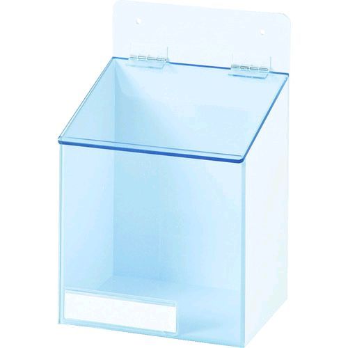 【特長】●フタ付きのため、清潔に保管できます。●ビスで止めるための穴付きです。●個人管理に便利な名札付きです。【用途】●取り替え式防じんマスクの保管用に。【仕様】●幅(mm)：140●奥行(mm)：113●高さ(mm)：215●色：ホワイト【仕様2】●フタ全開時高さ：292mm【材質／仕上】●塩化ビニール樹脂(PVC）【原産国】日本