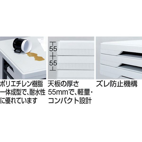(LINEクーポン有)【個人宅配送不可】トラスコ中山 TRUSCO TPET-1850N 直送 代引不可・他メーカー同梱不可 ブローテーブル 1800X500XH700 下棚無 TPET1850N [3]