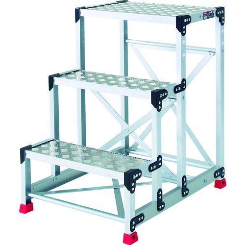 トラスコ中山 TRUSCO TSFC-369 作業用踏台 アルミ製・縞板タイプ 天板寸法600X400XH900 TSFC369