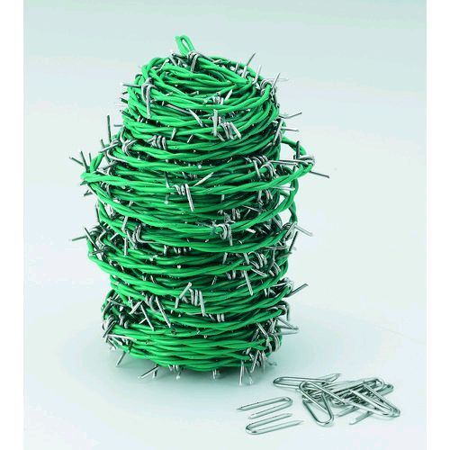 【即納在庫品】「直送」トラスコ中山 TRUSCO TUW-20-20G 有刺鉄線 カラー 2．0mmX20m TUW20 TUW2020G