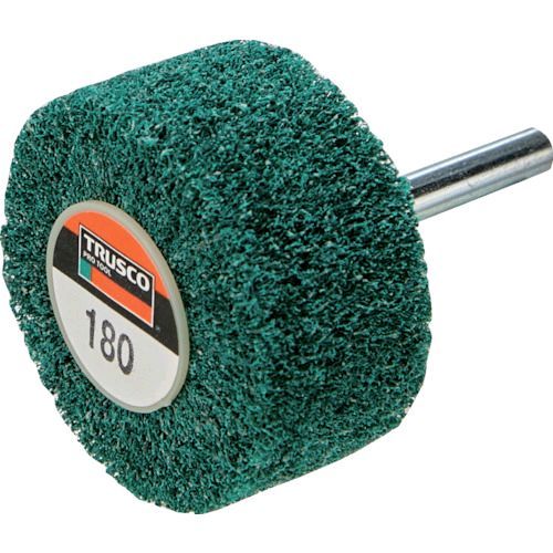 【即納在庫品】「直送」トラスコ中山 株 UFN825180 ナイロン軸付ホイール 外径80×厚み25×軸6 180＃ 5個..