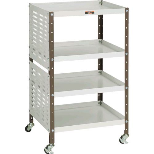 トラスコ中山 TRUSCO VL-1P2 V型ツールワゴン 482X420XH798 4段 Pパネル付 VL1P2 352-5368