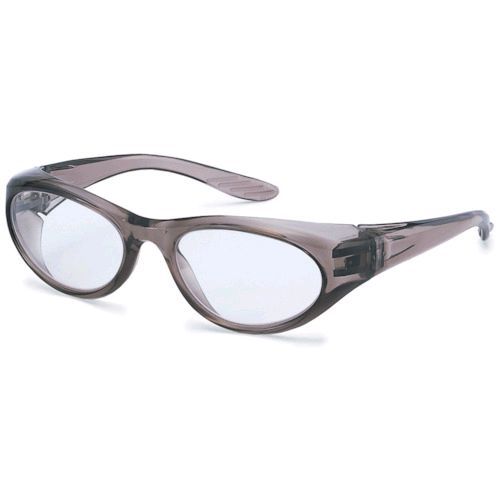 「直送」スワン YS380 二眼型保護メガネ フレームタイプ レンズ色：クリア テンプルカラー：クリアブラウン