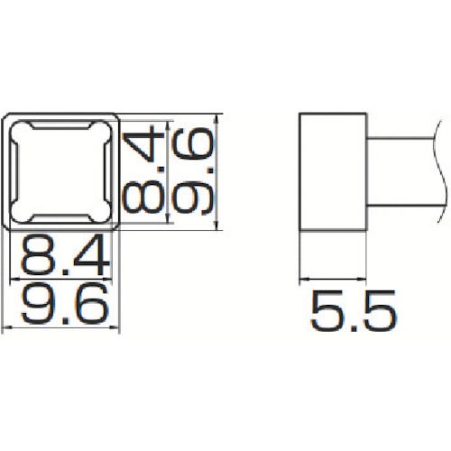白光メーカーお問い合わせ：06-6561-1574【t12-1209】 クワッド 8.4×8.4 smdタイプ