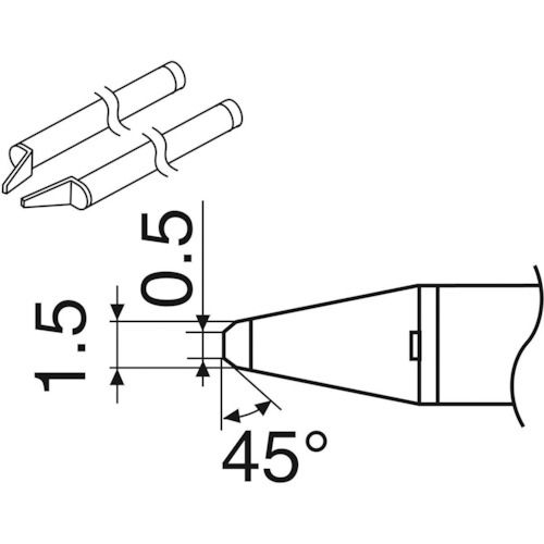 白光 A1388 交換こて先/チップ 0.5C A-1388