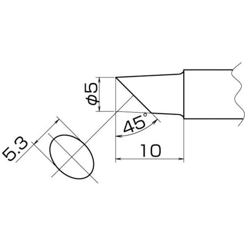 【即納在庫品】「直送」白光 HAKKO T20-C5 こて先 5C型 T20C5 400-4001