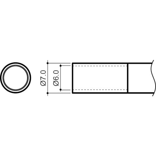 【即納在庫品】「直送」HAKKO 白光 N4-03 ノズル 6mm N403