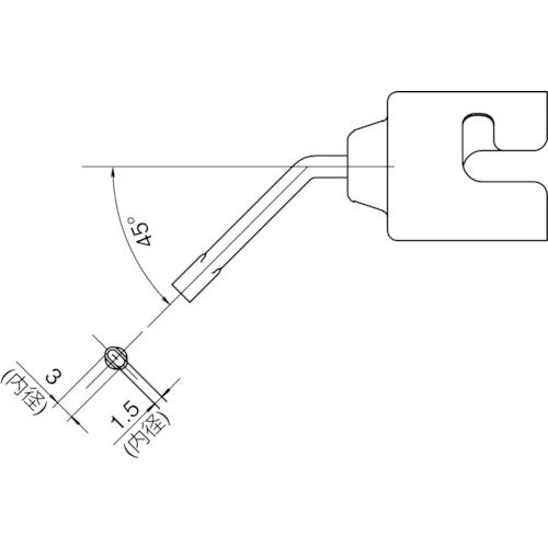 【即納在庫品】「直送」白光 HAKKO N51-05 ノズル シングル曲がり N5105