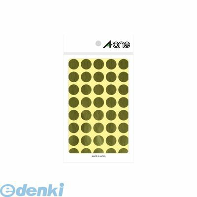 Labels - A-one エーワン 07031 カラーラベル　丸型　15mmφ　金【1P8シート 320片 】 4906186070317
