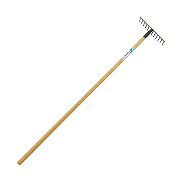 Rakes - (LINEクーポン有)【受注生産品 納期-約2週間】石黒金属 L-2W 木柄 スチールレーキ12本爪 L2W