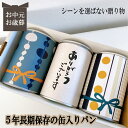 賞味期限5年　長期保存できる缶入りパン　パンですよ！　3缶セット お中元 お歳暮 贈答用 ギフト 御礼 お返し お菓子 パン　保存食　非常食　缶詰　長期保存　備蓄　防災用品　キャンプ　アウトドア　名古屋ライトハウス　レーズン　チョコチップ　コーヒーナッツ