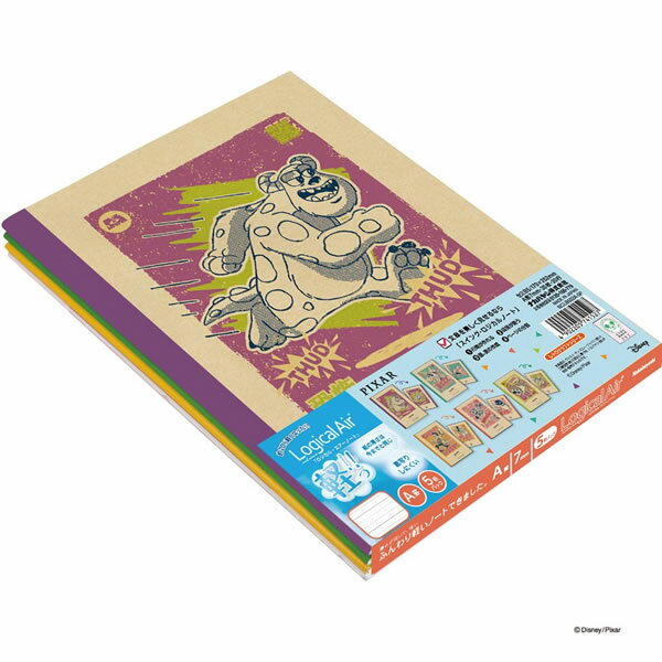 ナカバヤシ／ロジカル・エアーノート　セミB5　ピクサー　レトロクラフトシリーズ　A罫　30枚　5冊パック（NCLB502A-5P) Logical Nakabayashi