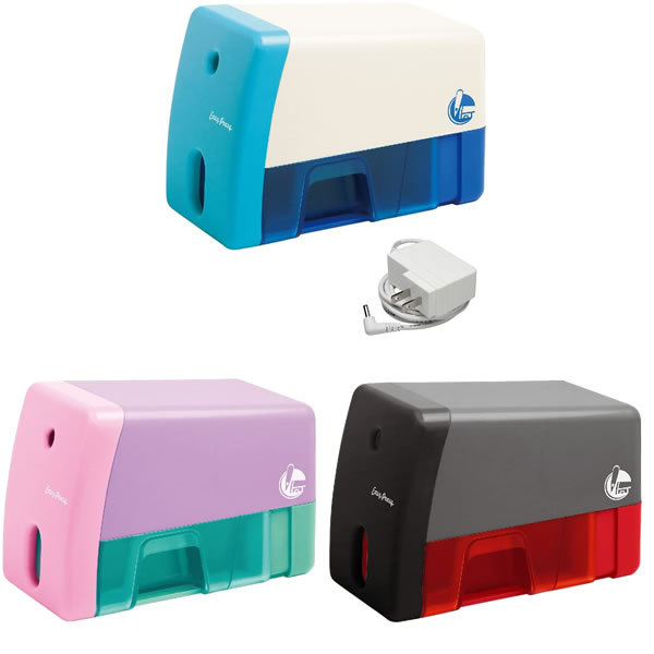 【全3色】ソニック／イージーピージー　電動鉛筆削り（EK-7018-D）アダプター付き 電源遮断安全機構　..