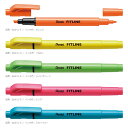 【全5色】ぺんてる/フィットライン 蛍光マーカー (SLW11) ペン先が曲がるから線がキレイに引ける♪ Pentel