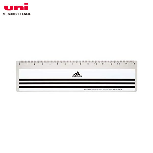 三菱鉛筆／アディダス adidas 定規 アクリル 15cm (DJT15260AI) DJT15-260 AI MITSUBISHI PENCIL