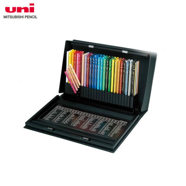 商品説明 三菱鉛筆／色鉛筆 ユニカラー 100色セット 自然の持つ精緻な色調も、心に浮かんだ微妙な色調も、思いのままに表現できる色鉛筆「ユニカラー」。 機能的なオリジナルケースに入っているため、ギフトにもおすすめです♪ ・クリアな色調 色の純粋性に優れた高級微粒子顔料を厳選し、透明度と彩度の高い色調に設計しました。 微妙な中間色や淡いカラーなど、デリケートな色彩表現も思いのまま。 ・均質な着色 高級微粒子顔料に三菱鉛筆が独自に新開発特殊合成ワックスを配合しました。 気になるブルーミングが発生しにくいだけでなく、様々なタイプの紙面にムラなくなじむ、美しい発色が得られます。 ・ほどよい硬度 耐摩耗性に富み、しかもアートワークに最適な芯の硬度。 製作中に芯のカスで作品を汚すことが少なく、細い線も塗りも快適なタッチで描けます。 ・扱いやすい木軸 堅牢な色芯を包む木軸には、鉛筆材として最良とされているカリフォルニア産インセンス・シダーを使用しました。 芯折れが起こりにくく、無駄なく簡単に削ることができます。 その他のセットはこちらから↓ ■36色セット ■72色セット ＜ご確認下さい＞ こちらの商品はメール便でお送り出来るサイズを超えています。宅配便での発送になります。ご了承下さい。 ■ 発送時期について こちらの商品は当店に在庫が無い場合、メーカー取り寄せとなります。発送までに2〜3営業日（土日祝を除く）かかる場合があります。ご了承の上ご注文下さい。 詳細な納期につきましては、当店までご確認下さい。 ※表示されている納期はあくまで目安です。メーカー在庫切れの場合は、納期が遅れる場合があります。 ■領収書の発行承ります お買い物途中の備考欄に、領収書をご記入出来る欄をご用意しています。 宛名、但しかきについてもご記入頂ければご対応させて頂きます。 ※但し、お支払方法が代金引換の場合の領収書につきましては、宅配業者が発行する領収書で対応させていただきます。 商品仕様 セット内容 ホワイト・アイボリー・クリーム・ライトイエロー・ レモンイエロー・レモン・ヘリオトロープ・ラベンダー・モーブ・マゼンタ・ラズベリー・ レッドバイオレット・バイオレット・ダークバイオレット・インディゴ・ バイオレットブルー・ ディープコバルト・イエロー・ オレンジイエロー・ オレンジ・ライトバーミリオン・ バーミリオン・スカーレット・コバルトブルー・ブルーセレスト・ダークフタロブルー・ブルー・アザーブルー・ オーシャンブルー・プルシャンブルー・ スカイブルー・ライトブルー・ターコイズ・ ピーコックブルー・セルリアンブルー・ジェラニウムレッド・ クリムソンレッド・カーマイン・ ライトカーマイン・ ローズ・ローズピンク・ブルーグリーン・セラドン・エメラルドグリーン・グリーン・ブリリアントグリーン ・ビリジャン・ モスグリーン・ オリーブグリーン・ ハンターグリーン・ダークグリーン・フォレストグリーン・サップグリーン・サーモンピンク・コーラルレッド・ピンク・ジョンブリアン・ シナモン・ダークフレッシュ・グラスグリーン・シークレスト・グレーオリーブ・イエローグリーン・ウイローグリーン・ アップルグリーン・マスタード・オーカー・ゴールドオーカー・ライトオーカー・ ローアンバー・ ブラウンオーカー・フレッシュ・ライトフレッシュ・ バーントオーカー・ブラウン・ココア・カッパーブラウン・ブリックレッド・バンダイクブラウン・ パープル・セピア・ダークセピア・ライトグレー・ シルバーグレー・ウォームグレー・ベージュ・ ライラック・ブルーグレー・ダークグレー・ベージュグレー・ シーサイドグレー・スモークグレー・ ストーングレー・チャコールグレー・スレートグレー・ブラック・ゴールド・シルバー・カッパー サイズ 縦236．0×横380．0×厚さ69．0mm 重量 1865．0g