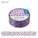 【3個セット】キングジム/SODA(ソーダ) 透明マスキングテープ パターン(CMTH15-002)15mm 箔押しタイプ HITOTOK(ヒトトキ)KING JIM