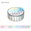 【3個セット】キングジム/SODA(ソーダ) 透明マスキングテープ オーロラ箔 レース(CMTH15-003)HITOTOK(ヒトトキ)KING JIM