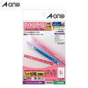 【光沢】エーワン/はがきサイズのプリンタラベル(29385) 6面 12シート(72片) タイトルラベル ファイルやノートのタイトルに便利/A-one