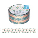 【3個セット】キングジム/SODA(ソーダ) 透明マスキングテープ タンポポ ピンクゴールド箔 20mm(CMTH20-005)貼ってはがせるかわいいマステ HITOTOK(ヒトトキ)KING JIM