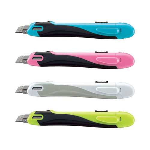 全4色！コクヨ／安心構造カッターナイフ＜フレーヌ＞標準型（HA-S100）オートロック機能付き　切る・折る・交換する、あらゆるシーンで安心して使えるカッターナイフ KOKUYO