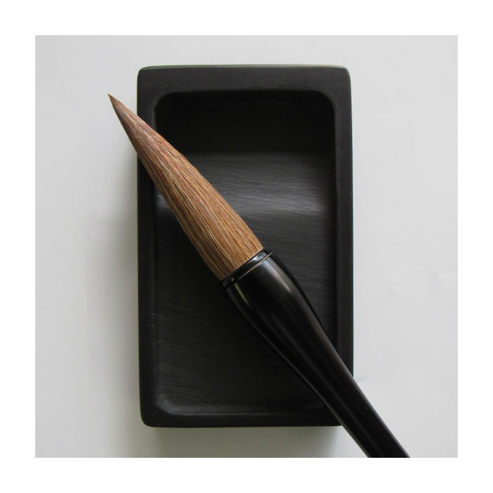 【穂先直径23mm】書道筆 大筆 [清風] 黒軸 八号 2.3×9.0cm 馬　4900860【太筆】【書道用品】