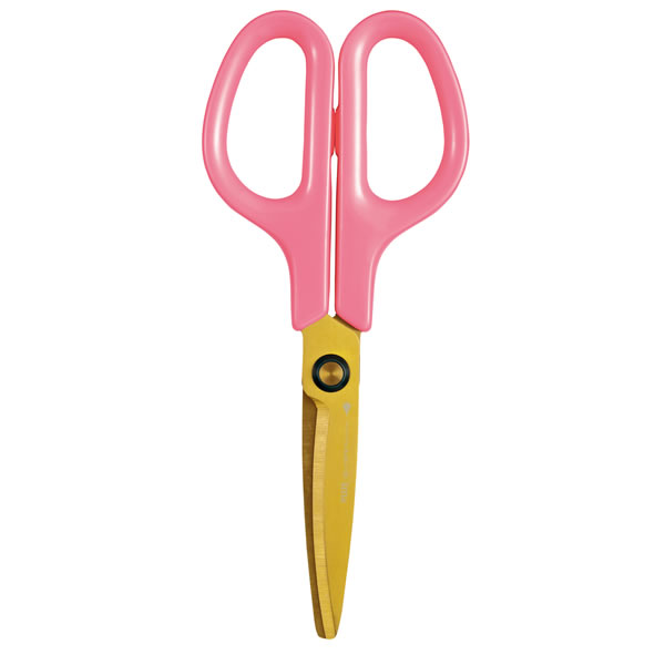 【はさみ】プラス/フィットカットカーブ 洗えるチタン(ST-175STW・34-558)ピーチピンク 左右対称 まるごと洗える!キッチンや水周りでの新定番!/P...