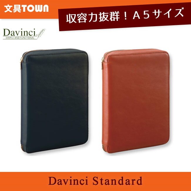 ダ・ヴィンチ 手帳 【送料無料・A5サイズ】レイメイ藤井／Davinci　ダヴィンチ スーパーロイスレザー システム手帳（ラウンドファスナータイプ）スタンダード DSA3001 ダ・ヴィンチ（リング25mm）【smtb-kd】