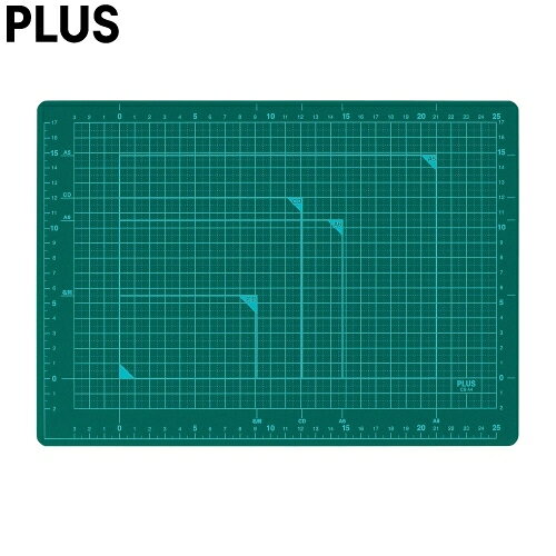 【A4サイズ】プラス／カッティングマット＜カラータイプ＞（CS-A4・48-573） グリーン PLUS