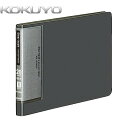 【B6横型】KOKUYO／クリヤーブック(ウェーブカットポケット 固定式) ラ-T568DM ダークグレー 20ポケット 書類の出し入れがしやすいウェーブカットポケット コクヨ